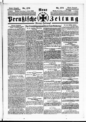 Neue preußische Zeitung vom 11.10.1923