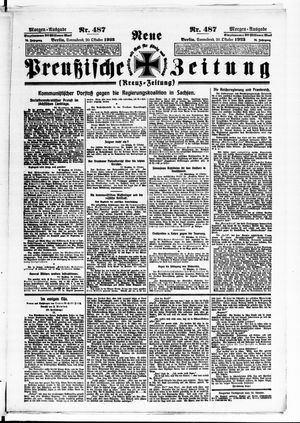 Neue preußische Zeitung vom 20.10.1923