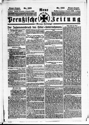 Neue preußische Zeitung vom 10.11.1923