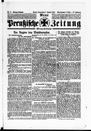 Neue preußische Zeitung vom 03.01.1924