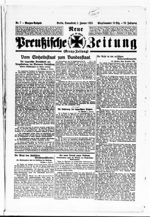 Neue preußische Zeitung vom 05.01.1924