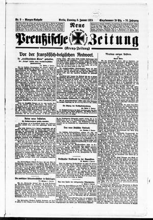 Neue preußische Zeitung vom 06.01.1924