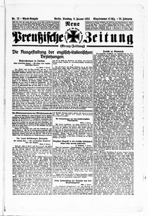 Neue preußische Zeitung vom 08.01.1924