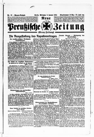 Neue preußische Zeitung vom 09.01.1924