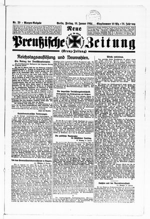 Neue preußische Zeitung vom 18.01.1924