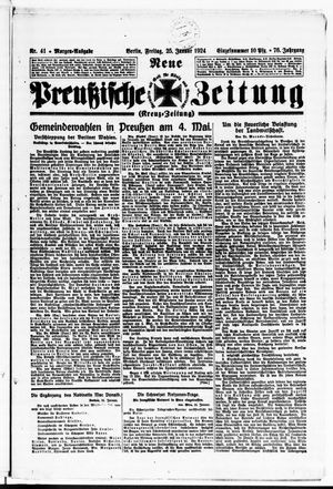 Neue preußische Zeitung vom 25.01.1924