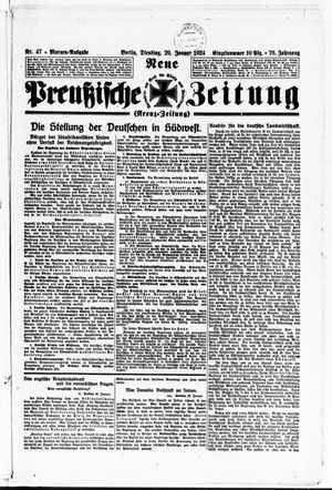 Neue preußische Zeitung vom 29.01.1924
