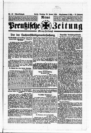 Neue preußische Zeitung vom 29.01.1924