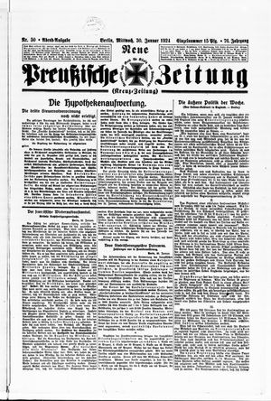 Neue preußische Zeitung vom 30.01.1924