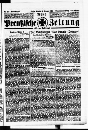 Neue preußische Zeitung vom 04.02.1924