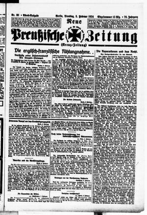 Neue preußische Zeitung vom 05.02.1924