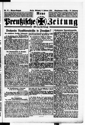 Neue preußische Zeitung vom 06.02.1924