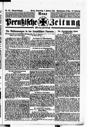 Neue preußische Zeitung vom 07.02.1924