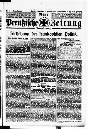 Neue preußische Zeitung vom 07.02.1924