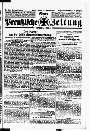 Neue preußische Zeitung vom 08.02.1924
