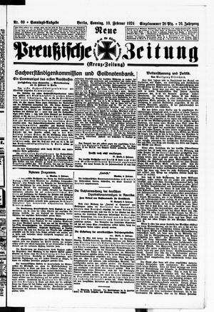 Neue preußische Zeitung vom 10.02.1924
