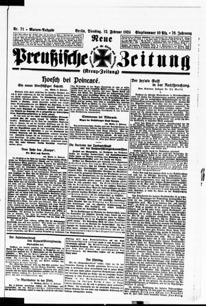 Neue preußische Zeitung vom 12.02.1924