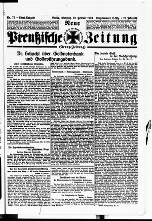 Neue preußische Zeitung vom 12.02.1924
