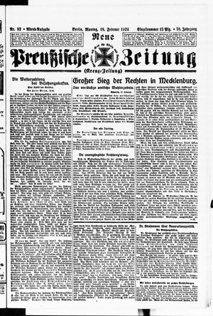 Neue preußische Zeitung vom 18.02.1924