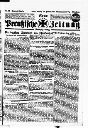 Neue preußische Zeitung vom 24.02.1924
