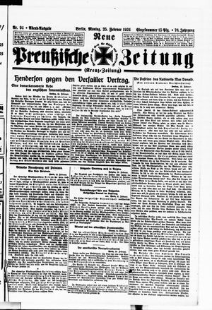Neue preußische Zeitung vom 25.02.1924