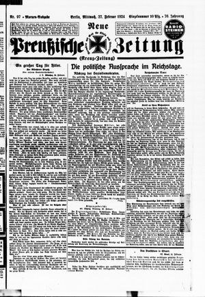 Neue preußische Zeitung vom 27.02.1924