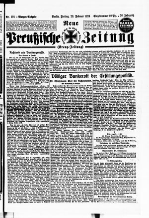 Neue preußische Zeitung vom 29.02.1924