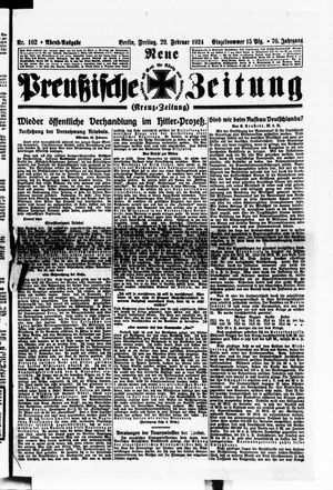 Neue preußische Zeitung vom 29.02.1924