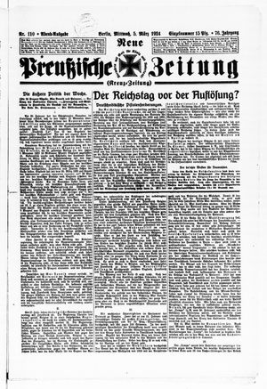 Neue preußische Zeitung vom 05.03.1924