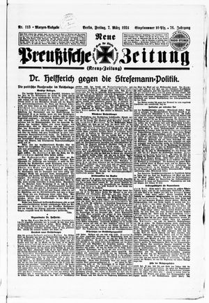 Neue preußische Zeitung vom 07.03.1924