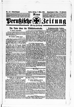 Neue preußische Zeitung vom 07.03.1924