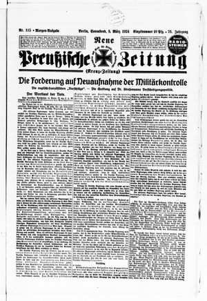 Neue preußische Zeitung vom 08.03.1924
