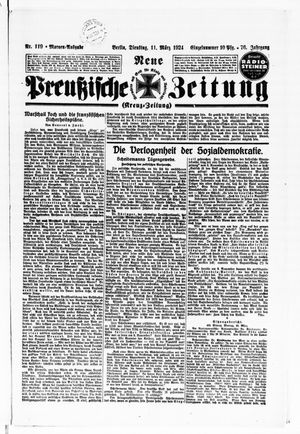 Neue preußische Zeitung vom 11.03.1924