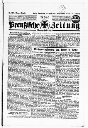 Neue preußische Zeitung on Mar 13, 1924