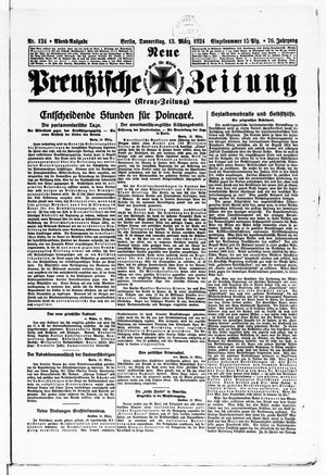 Neue preußische Zeitung on Mar 13, 1924