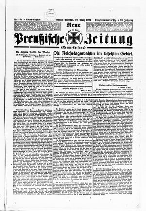 Neue preußische Zeitung vom 19.03.1924