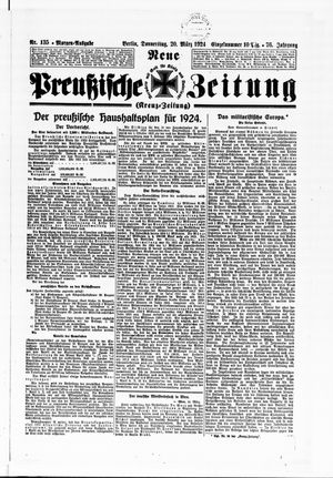 Neue preußische Zeitung vom 20.03.1924