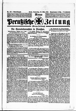 Neue preußische Zeitung vom 20.03.1924