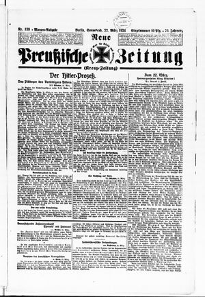 Neue preußische Zeitung vom 22.03.1924