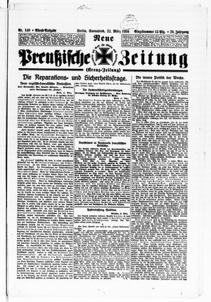 Neue preußische Zeitung vom 22.03.1924