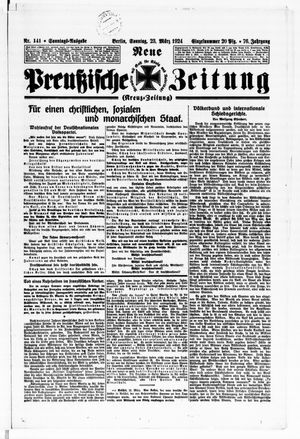 Neue preußische Zeitung vom 23.03.1924