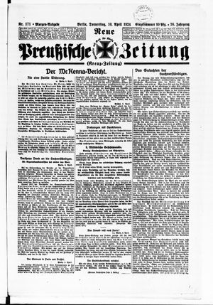 Neue preußische Zeitung vom 10.04.1924