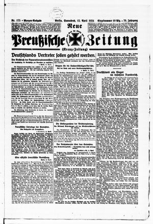 Neue preußische Zeitung vom 12.04.1924