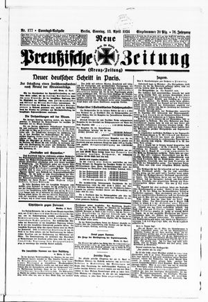 Neue preußische Zeitung vom 13.04.1924