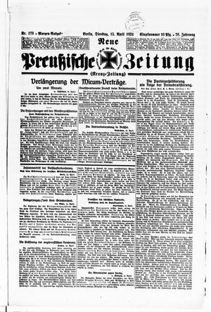 Neue preußische Zeitung vom 15.04.1924