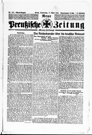 Neue preußische Zeitung vom 17.04.1924
