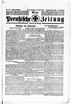 Neue preußische Zeitung vom 23.04.1924