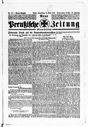 Neue preußische Zeitung vom 24.04.1924