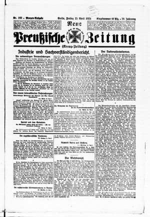 Neue preußische Zeitung vom 25.04.1924