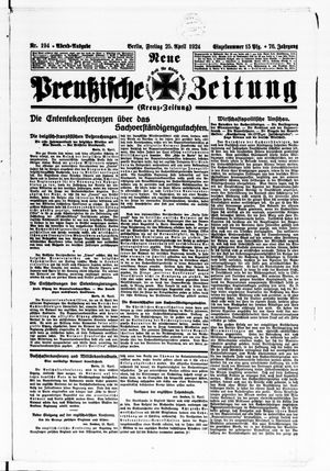 Neue preußische Zeitung vom 25.04.1924